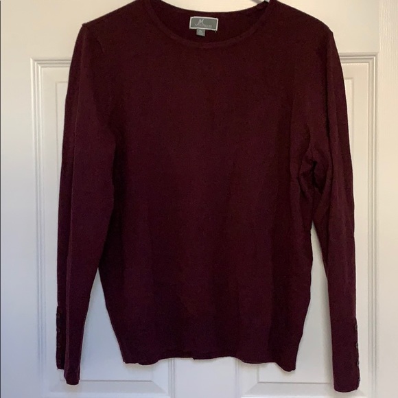 JM Collection Sweaters - JM Collection Maroon Colored Sweater